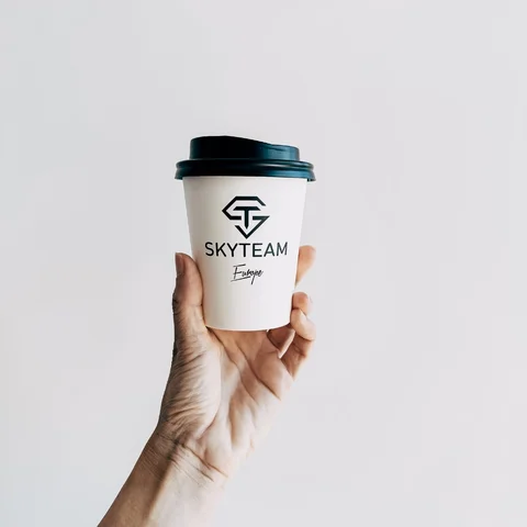 Skyteam | referenzen - bedruckte Becher | takeawaycup.at